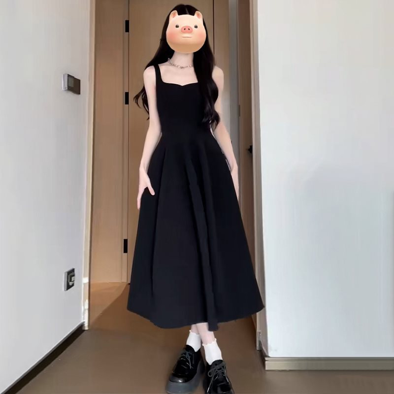 2024 새로운 초가을 원피스 작은 흰색 원피스 어린이 여름 하이 엔드 허리 긴 원피스 세트