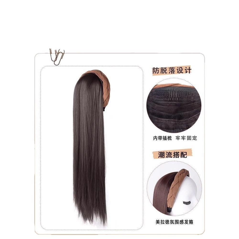 Peluca, peluca, peluca de pelo largo, peluca de pelo largo, parte superior del cráneo, parte superior de la cabeza, peluquería de pelo largo, peluca de pelo recto simulada. image 6
