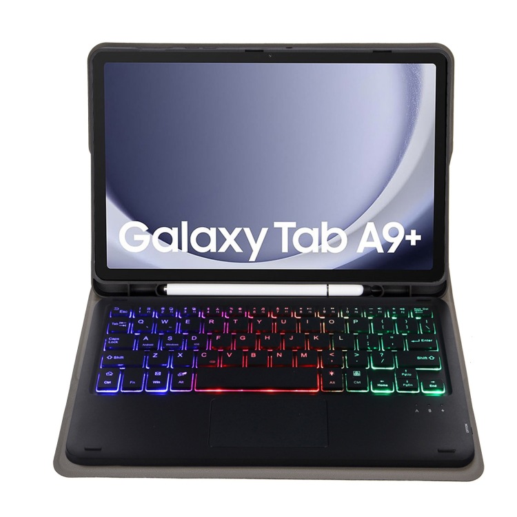 A09B-AS bolígrafo TPU color caramelo con retroiluminación táctil Bluetooth cubierta de teclado para Samsung Galaxy Tab A9 + X210 / X215 /