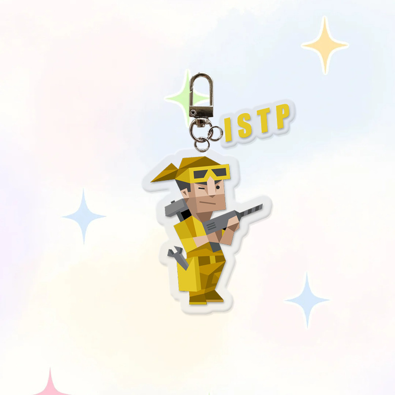 MBTI16型人格同モデルの鍵はイヤホンのカバーを掛けてアクリルの2つのセットの小さい緑の人のカップルを包みます。