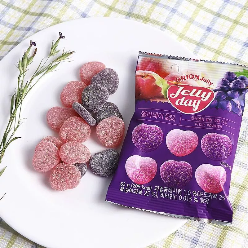 Южная Корея импортированный продукт Liyou виноградная персиковая начинка фадж qq сахар фрукт фрукты детям повседневная конфета перекус 66 г