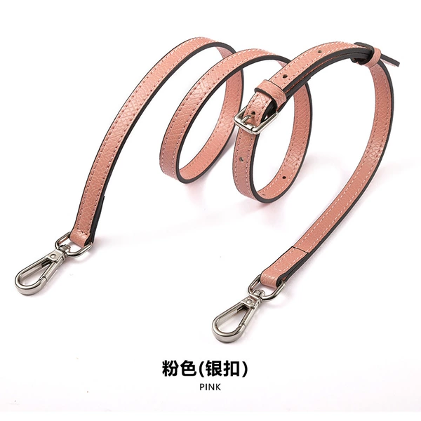 Leather fuchsia straps, 95cm, 115cm