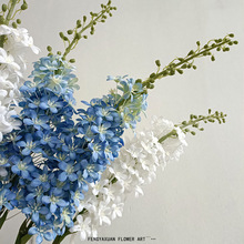 仿真花 凤仙花 小东亚兰家居软装饰工程婚庆摆件紫罗兰飞燕草假花