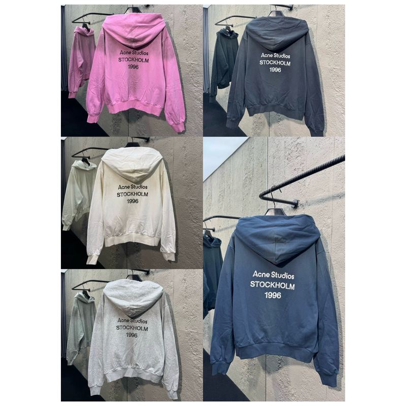 The best batch! Correct version of the 1996 letter print washed and distressed unisex couple's hoodie