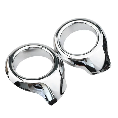 Suitable for 2013-2017 Ford Wing Bo front fog lamp decorative frame (round) car exterior modification (Light frame)