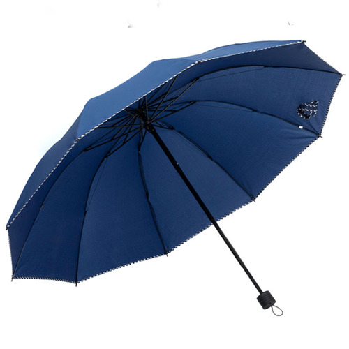 Ten-bone folding umbrella, three-fold advertising umbrella with printed logo, wholesale business gift umbrella, umbrella manufacturer wholesale