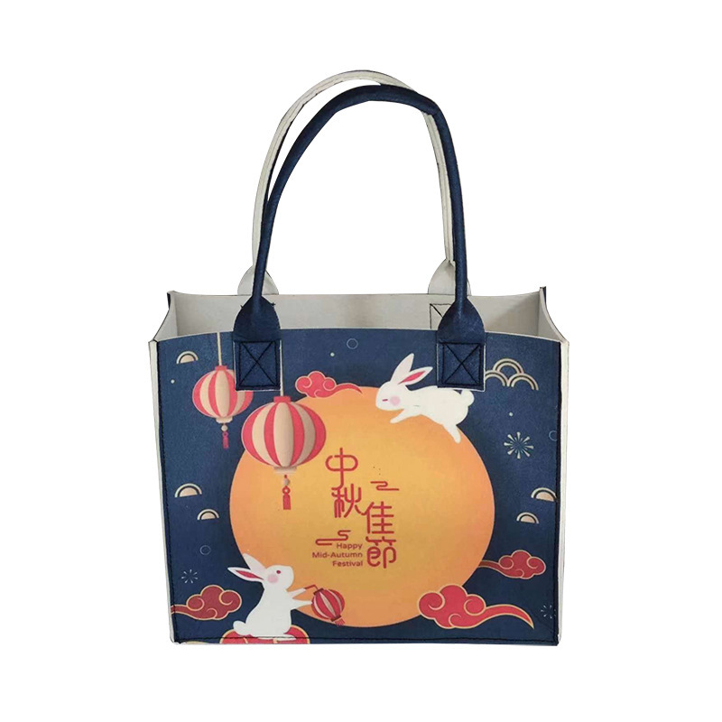 中秋节毛毡包万圣节手提袋网红企业高级毛毡礼品包大容量厂家批发|undefined