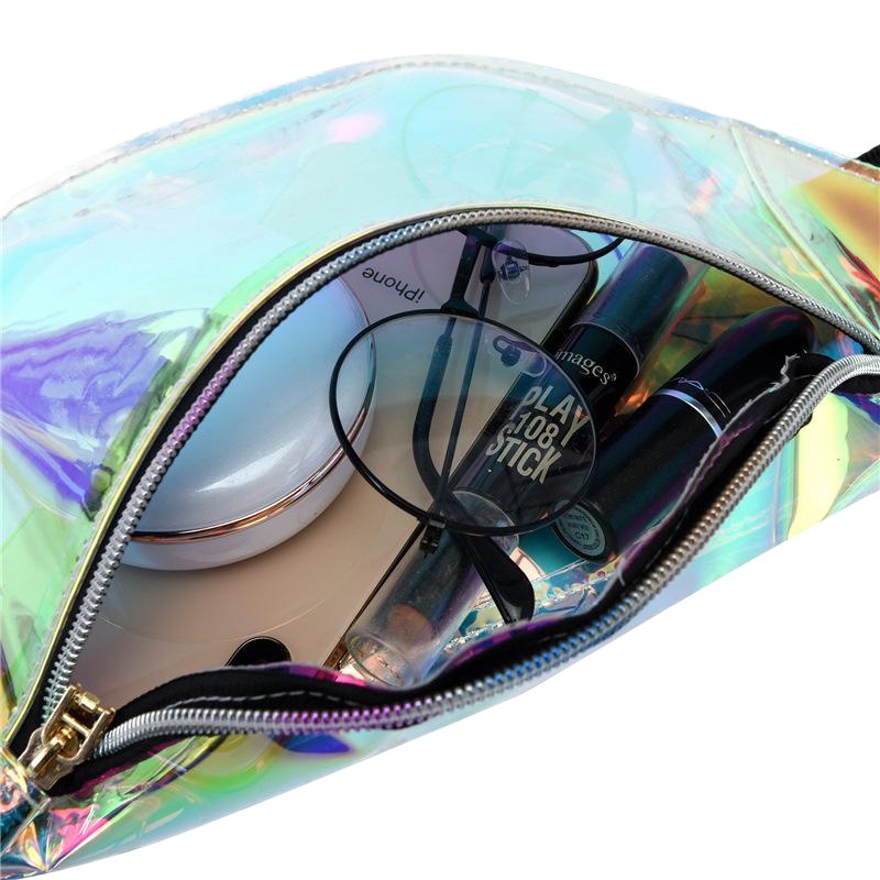 Cross-Border Dropshipping Source Factory Wholesale Laser Waist Bag for Women, Waterproof Phone Crossbody Bag, Chest Bag, Trendy Versatile Belt Bag
