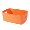 Handheld plastic storage basket, storage system, table kitchen