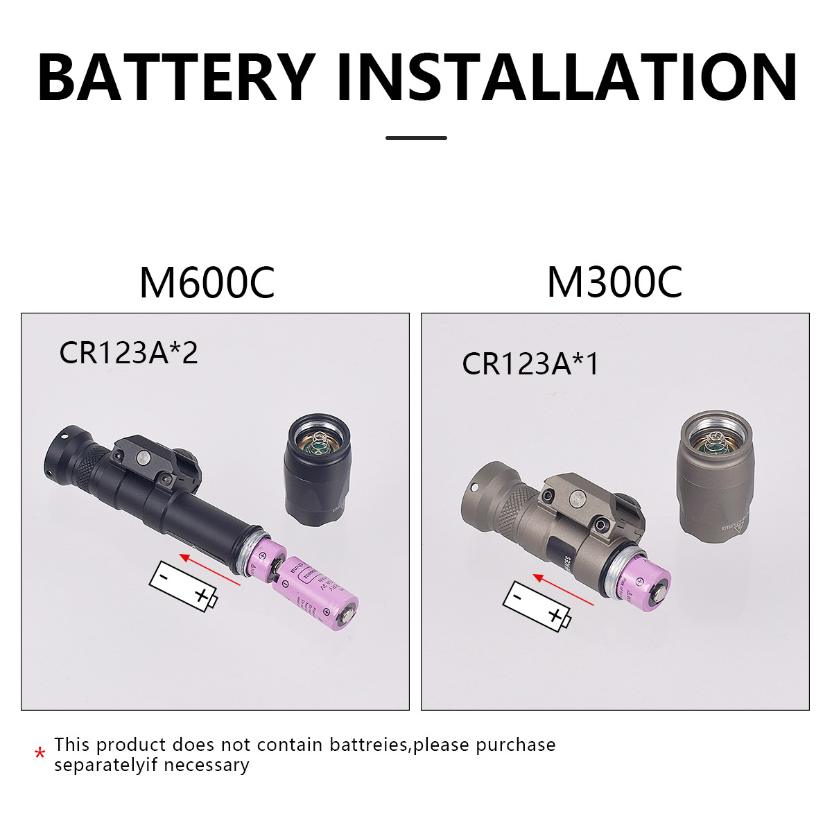 Cross-Border M600C Strong Light Flashlight Tactical Led Lighting Outdoor Flashlight 20mm Guide Rail Sf Interface Mouse Tail