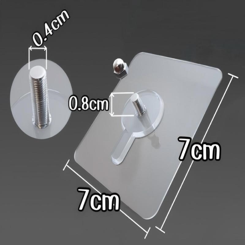 Storage Rack Spare Adhesive Patches, Strong Transparent Wall Stickers, Traceless Hooks, No-Drill Wall-Mounted Accessories Storage Rack Spare Adhesive Patches, Strong Transparent Wall Stickers, Traceless Hooks, No-Drill Wall-Mounted Accessories