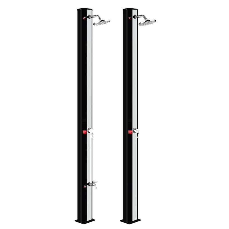 Columna de ducha solar de energía solar al aire libre sin panel solar columna de ducha al aire libre ducha después de la piscina