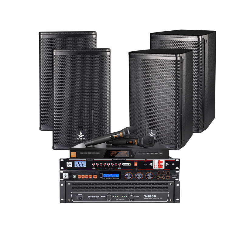 Kit de sonido profesional ktv bar comercial sala de reuniones doméstica sala de baile equipo de sonido conjunto completo