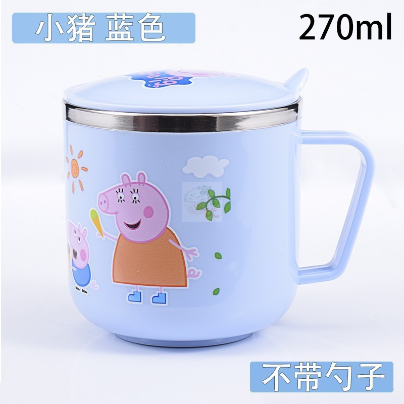 儿童水杯家用304不锈钢带盖可爱卡通小孩宝宝幼儿园喝水口杯防摔|undefined