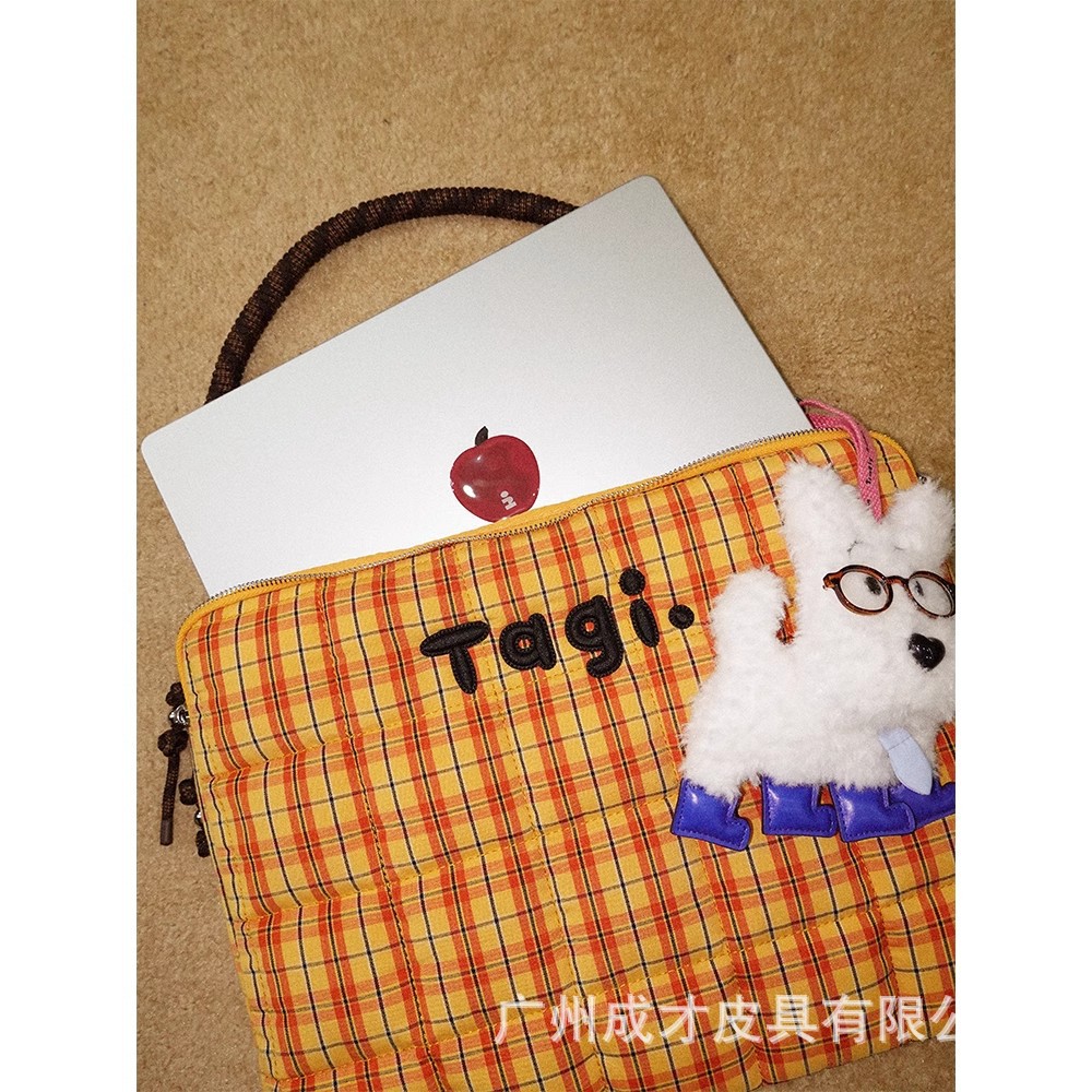 Tagi. almohadas tejidas, bordados, cuentas encadenadas, bolsos de computadora a prueba de golpes a prueba de caídas en un solo hombro, bolsos de computadora portátiles