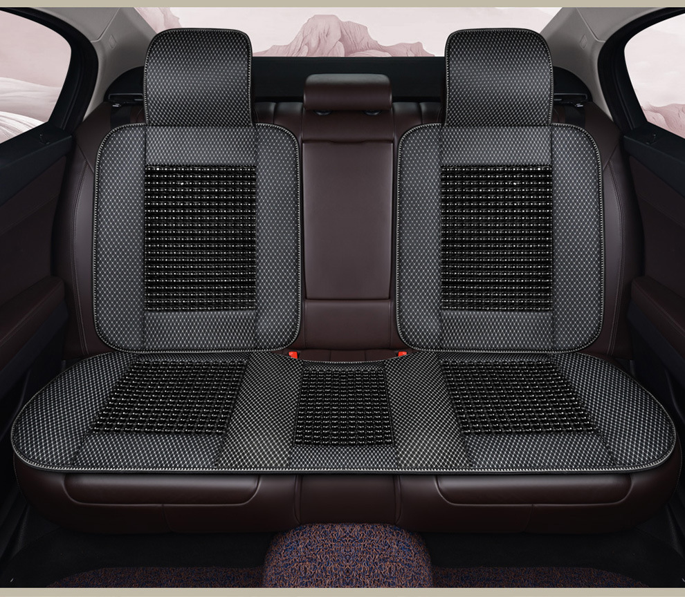 Car Seat Cushion, Cool Cushion, Wooden Bead Ventilation Seat Cushion, Ice Silk, Breathable for Summer, Universal for All Seasons, Truck Seat Cushion, Ice Silk