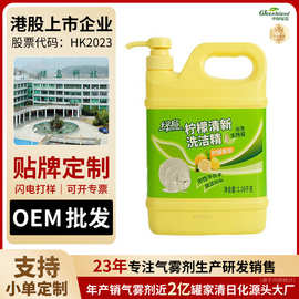 绿岛柠檬清新洗洁精厨房餐饮果蔬食品用去油洗涤灵家用餐具清洁剂