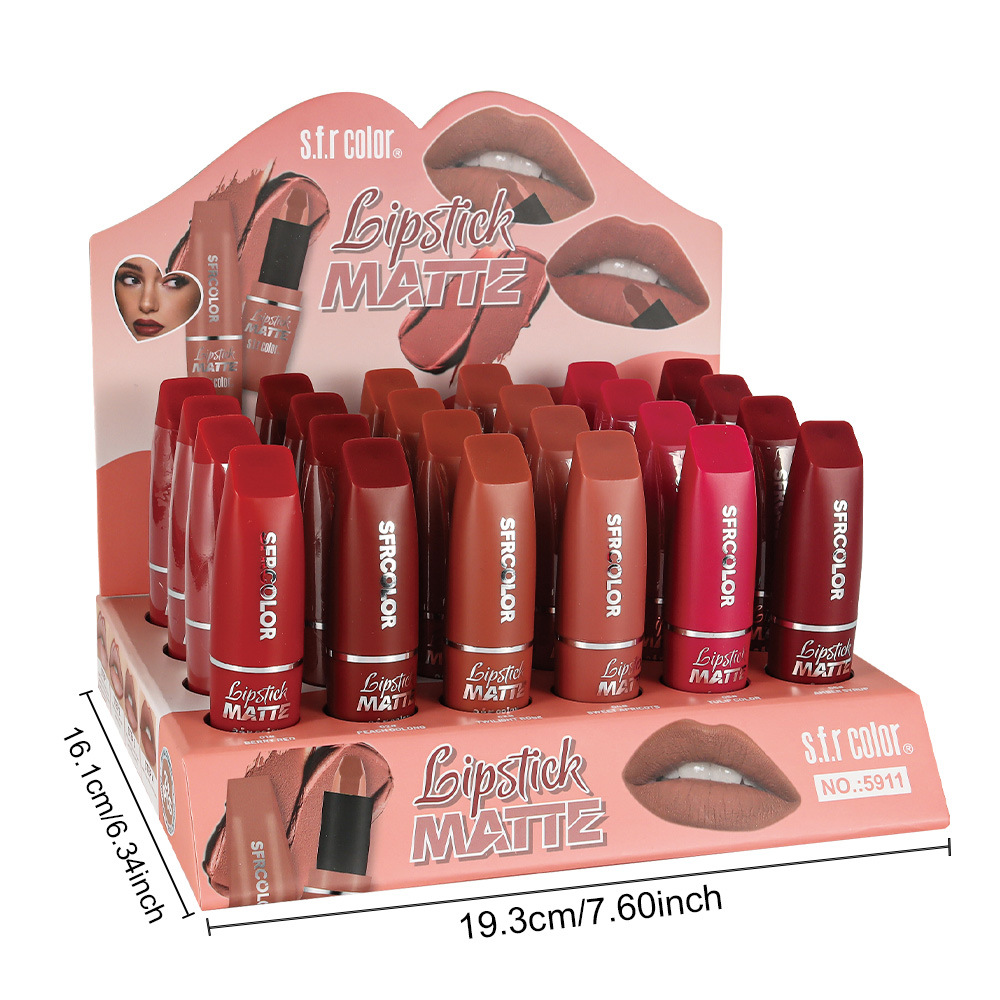s.f.r color transfronterizo exclusivo para el maquillaje de color natural, fácil de colorear, 6 colores mate niebla lápiz labial