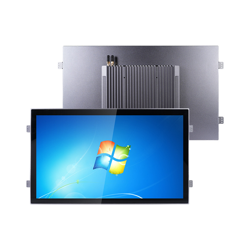 The industrial control machine touch the human aircraft interface HMI multi -interface wall -mounted desktop embedded industrial medium -control all -in -one machine