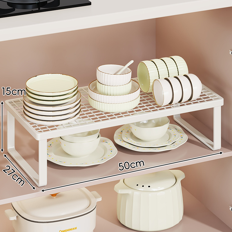 Estante Organizador Multicapa de Vajilla de Hierro Multifuncional para Cocina image 13
