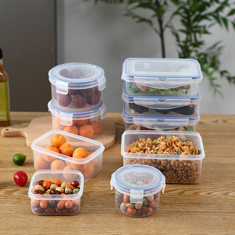 Plastic Food Storage Container Set, Refrigerator and Microwave-Safe Lunch Boxes, Various Bento Boxes, Sample Storage Boxes, Honeycomb Boxes, Donkey-Hide Gelatin Boxes