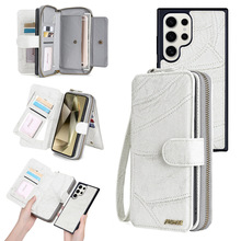 三星A54手机保护套适用A34多功能钱包皮套谷歌手机壳防滑挂绳设计