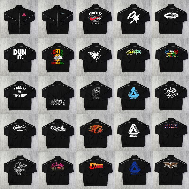 Cross-Border Foreign Trade Corteiz Alcatraz Printed Jacket Thickeneded Lapel Zipper Jacket American Hip-Hop Men's Pants Ins Cross-Border Foreign Trade Corteiz Alcatraz Printed Jacket Thickeneded Lapel Zipper Jacket American Hip-Hop Men's Pants Ins