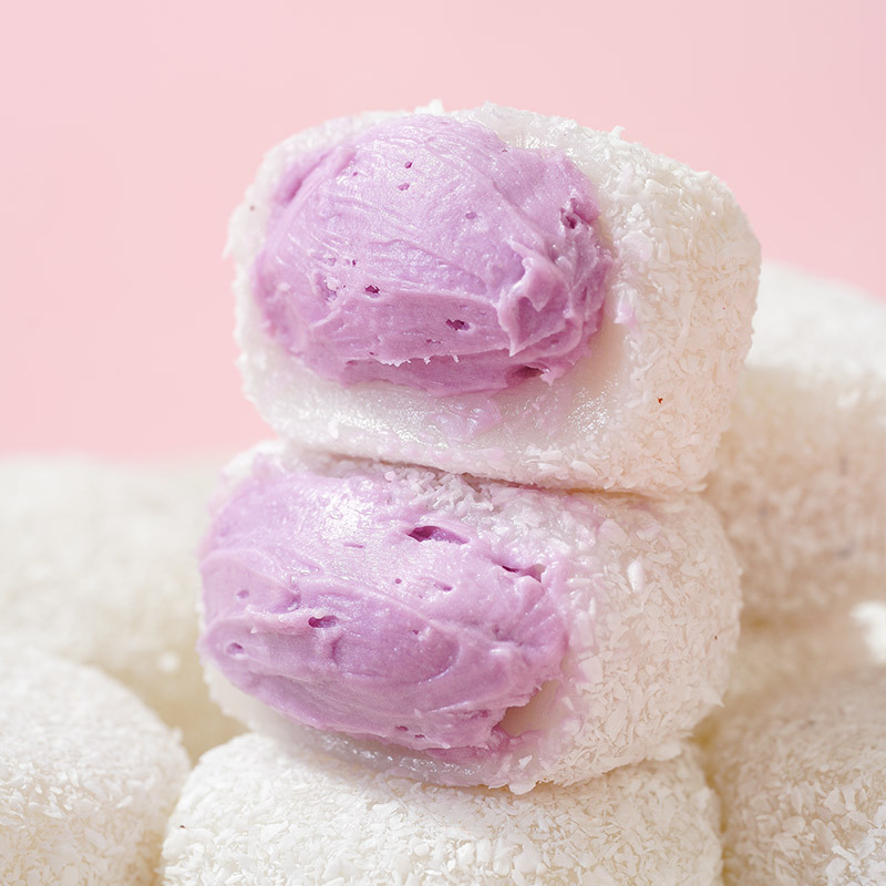 Taro Puree Milk Puffs Snow Mei Niang Individually Packaged Soft Glutinous Pastry Snacks Internet Celebrity Pop-Up Mochi Snacks