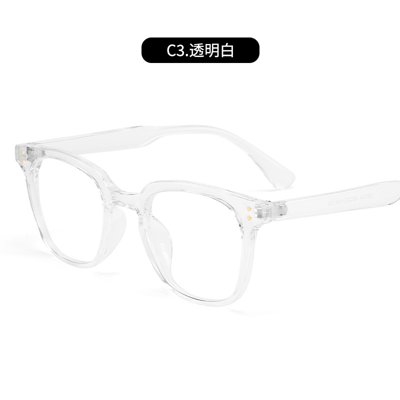 Nuevas celebridades de Internet que cambian de color, el mismo estilo de gafas anti-luz azul, gafas retro de moda para hombres, gafas planas de moda, transfronterizas para mujeres