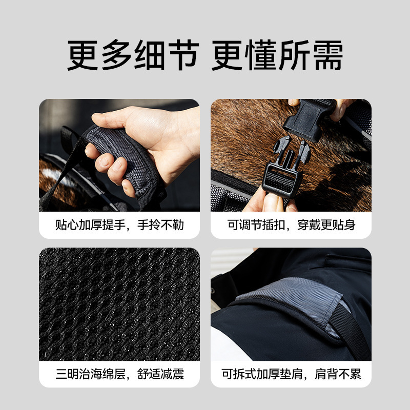 Mochila portátil transversal portátil de hombro para mascotas, cinturón auxiliar, bolsa para perros, bolsa para perros pequeños y medianos