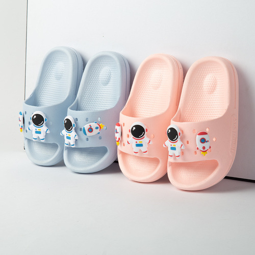 Astronaut children's slippers summer boys non-slip girls cartoon children's baby slippers cute hole shoes