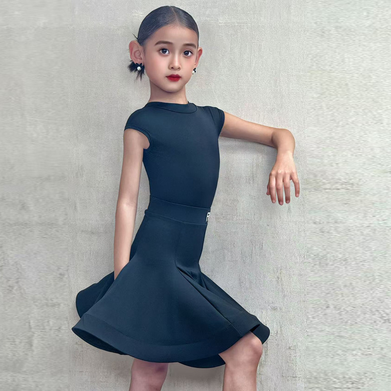 FAZ子供用ネットセレブラテン規定ハイエンドダンス服女の子プロ競技用スイングスカートパフォーマンス服|undefined