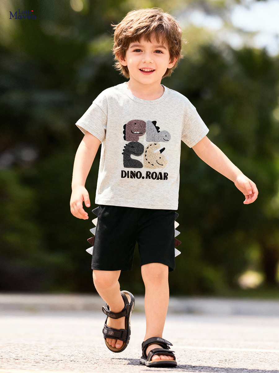 Little maven Summer fashionable cartoon children's set for boys