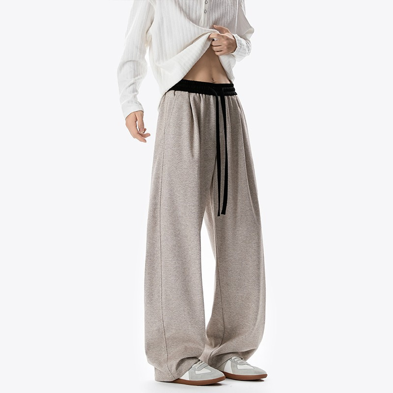 Spring and Autumn 2026 New Style Men's Slimming Wide-Leg Loose Fit Versatile Casual Trousers in Large Sizes Spring and Autumn 2026 New Style Men's Slimming Wide-Leg Loose Fit Versatile Casual Trousers in Large Sizes