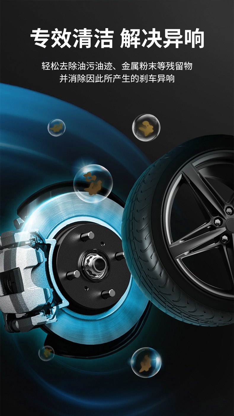 Topbit Powerful Degreaser and Rust Remover for Disc Brakes, No-Disassembly Cleaning and Maintenance, Brake System Deep Cleaning Agent