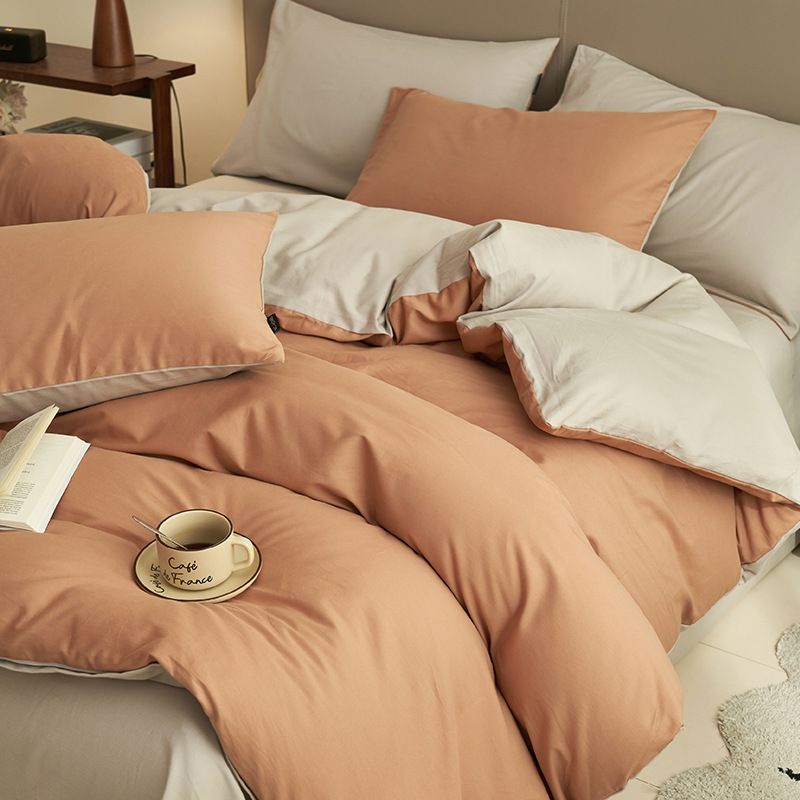 Una cama de cuatro piezas de algodón 2025 nuevo edredón sábanas de cubierta dormitorio de estudiantes de tres piezas de cama Kasa4