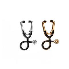 European and American film and television peripheral accessories stethoscope badge cross-border alloy brooch clothing wish AliExpress supply
