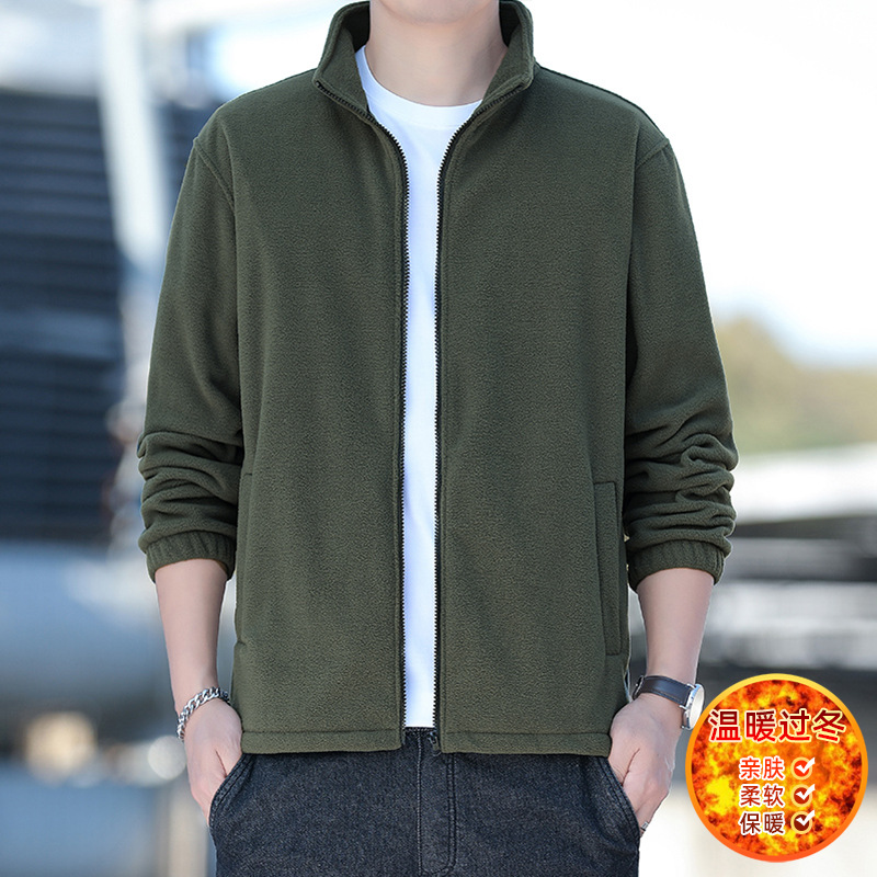 Casual chaqueta de cuello vertical hombre verano nuevo estilo suelto de moda delgado de mediana edad chaqueta casual
