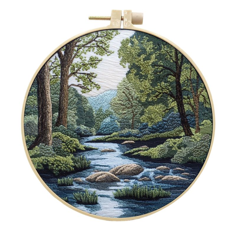 オリジナル先行販売クロスボーダー新製品刺繍 diy 風景手作り生地材料パッケージキットクリエイティブ手作り裁縫英語|undefined