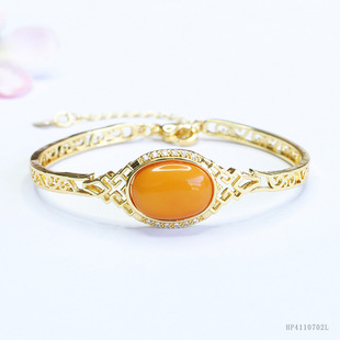 Yuyu Baltic Amber Bracelet Old Beeswax Half Bracelet Vintage Jewelry Wholesale HP4110702L