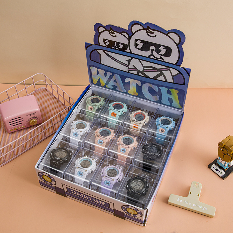 Dashi serie caja electrónica reloj popular luminoso impermeable reloj para estudiantes hombres y mujeres simple reloj deportivo
