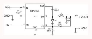 MP2456  0.5A, 50V, 1.2MHz ����׃�Q�������� TSOT23-6 ���b