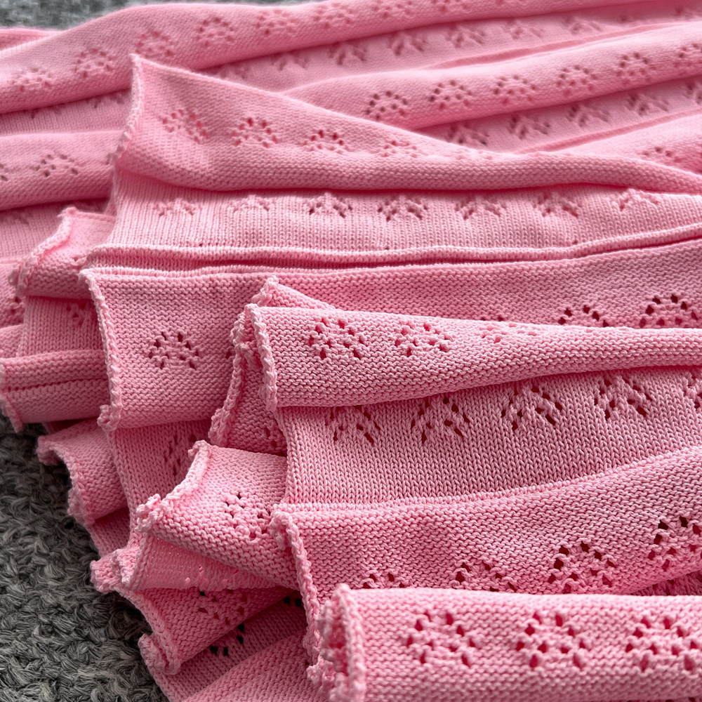 Women's Soft Pink Knit Two Piece Set Slim Fit Waist Cinching Fishtail Skirt Suit for Summer_ecoleips.com