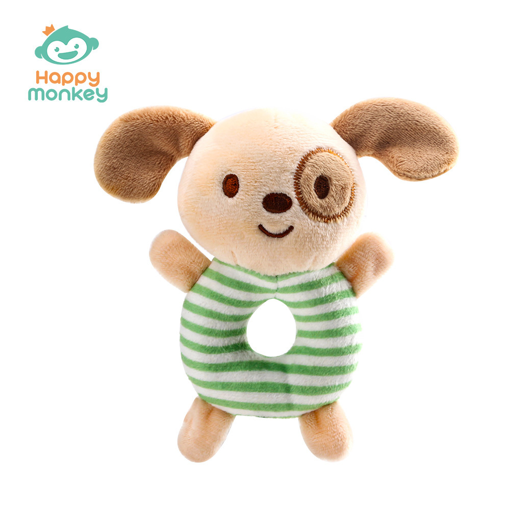 Sonajero de mano redondo para bebés Happymonkey, sonajero de mano para bebés de 0 años, juguete relajante