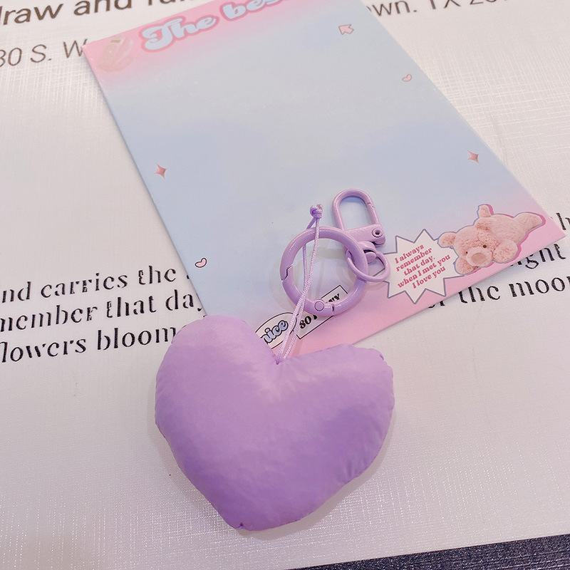HD843A025 tela de otoño púrpura relleno de algodón muñeca llavero colgante bolso colgante de teléfono móvil