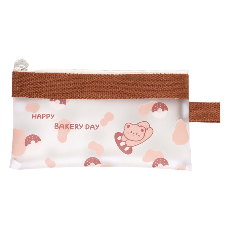 Nueva caja de lápiz transparente TPU estudiante de gran capacidad bolsa de almacenamiento niñas monedero bolso de viaje bolsa de cosméticos