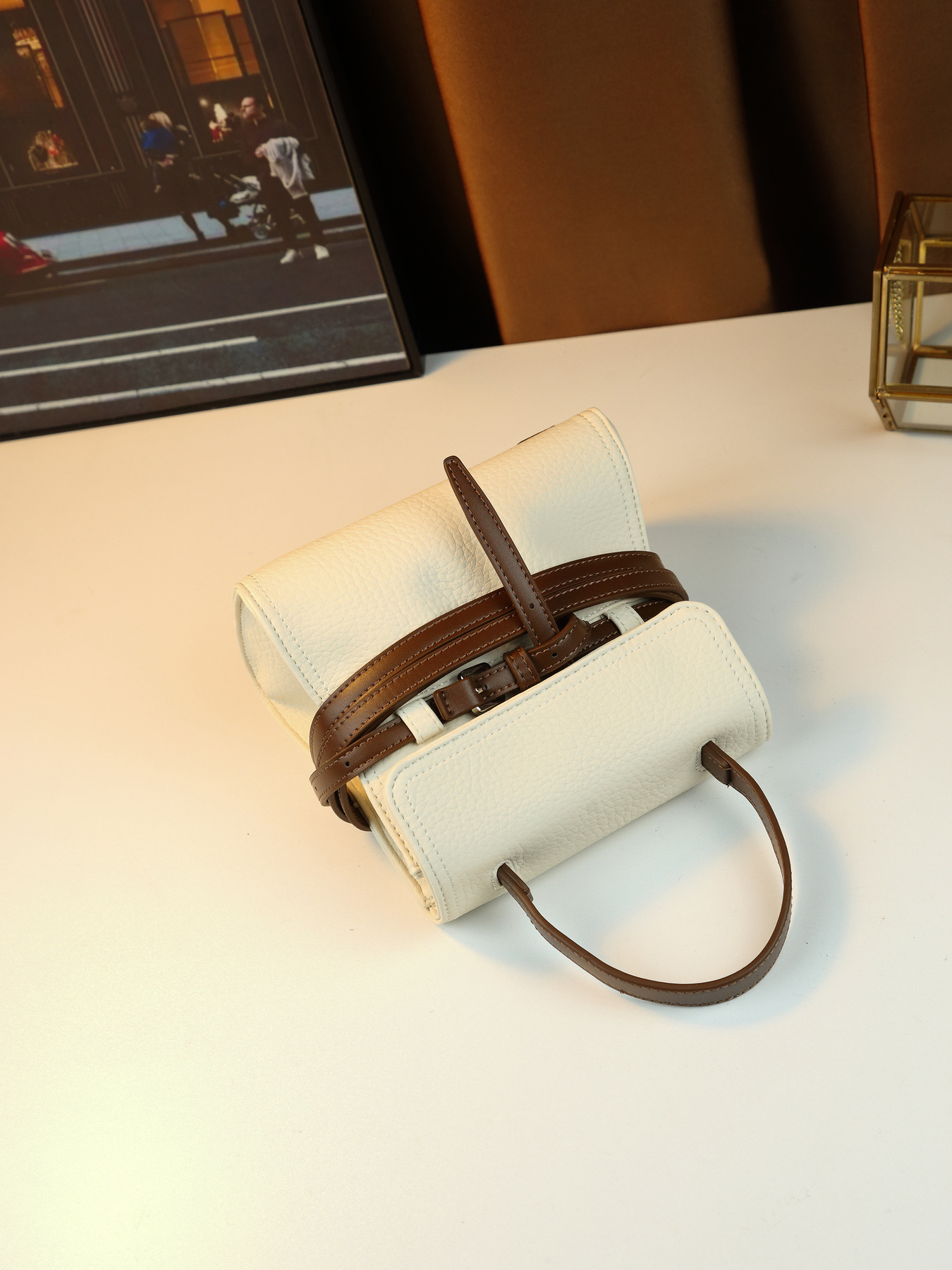Damen Handtasche Aus Gewachstem Leder Als Umhängetasche Elegant_voghion.com