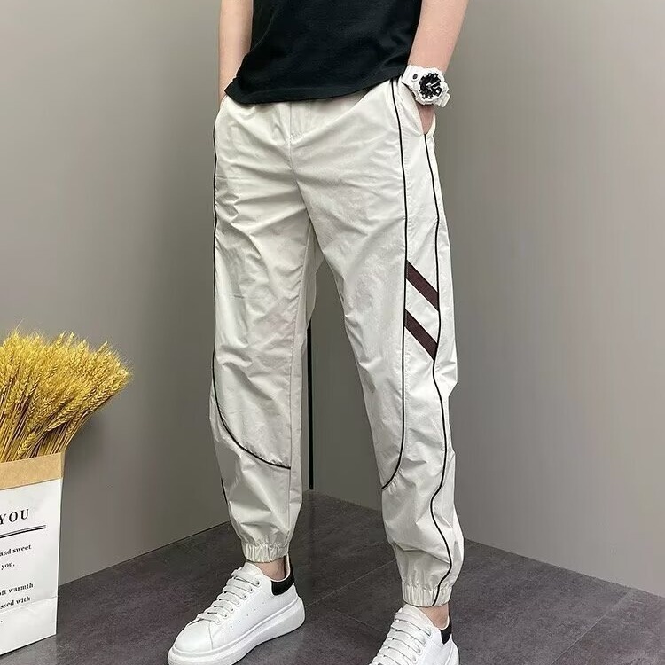 2025 New Fashion Sports Versatile Casual Pants Summer Thin Jogger Trendy Men's Color-Blocking Stylish Harem Pants