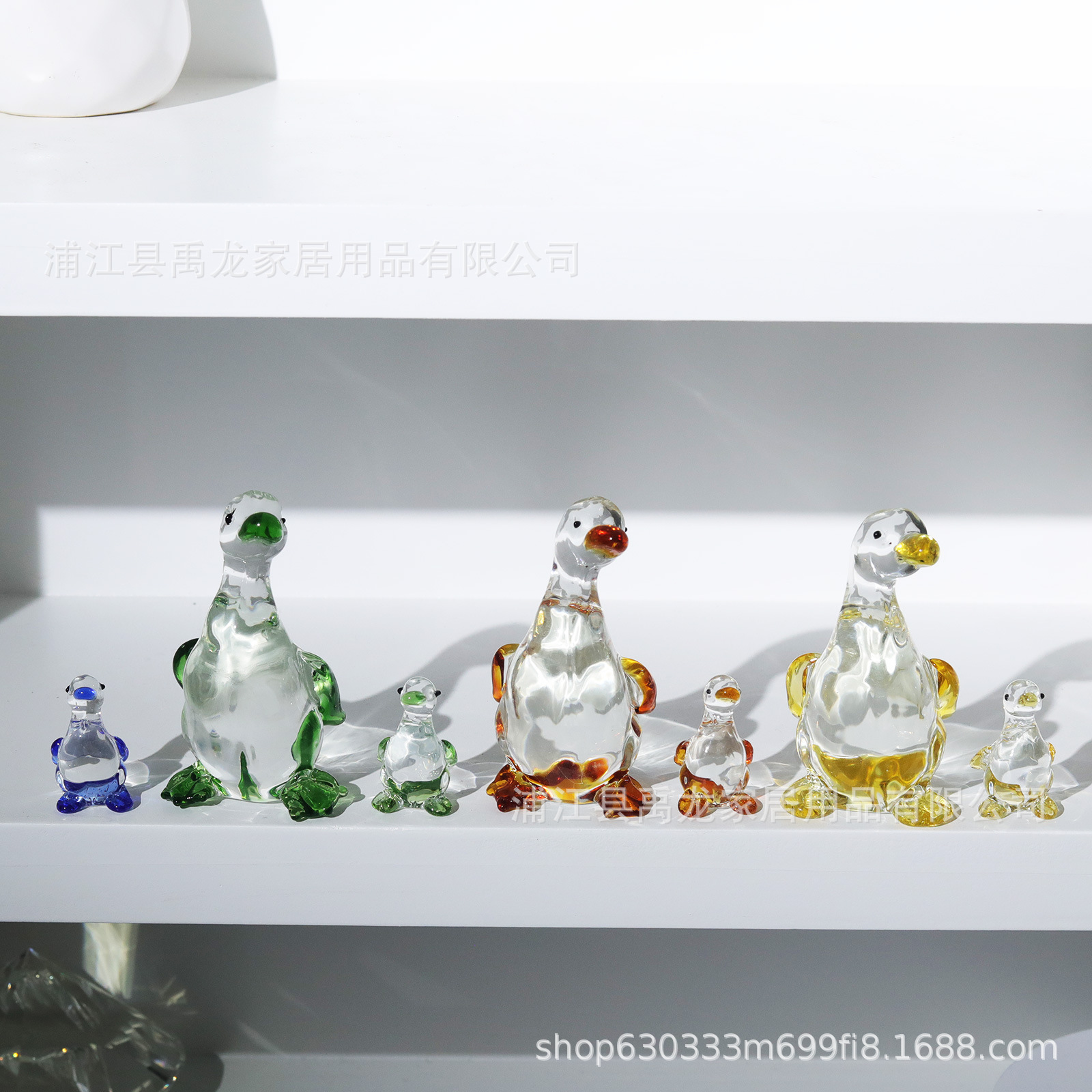 Animal Crystal Personality Duck Green Blue Yellow Creative Crafts Office Interior Living Room Ornaments Children's Day Birthday Gift