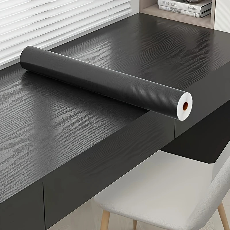 Special Thick Wood Grain Desktop Sticker Waterproof Oil-proof Anti-scalding Self-adhesive Wallpaper Cabinet Office Table Furniture Renovation Table Sticker